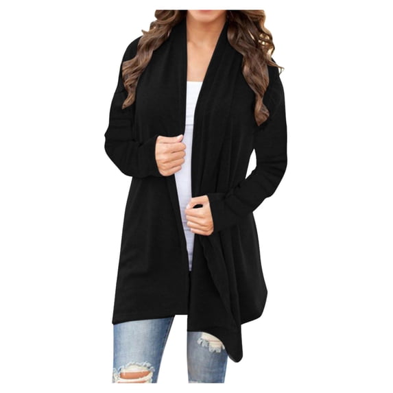 Cardigans for Women Fall Spring Long Sleeve Lightweight Casual Loose Solid Blouses Open Front Jacket Outwear