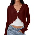 thumbnail image 1 of Cardigans for Women Cover up Swimsuits Summer Long Sleeve Fashion Sheer Chiffon Cardigan Thin Shawl Top Coat, 1 of 7