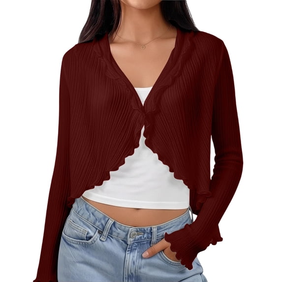 Cardigans for Women Cover up Swimsuits Summer Long Sleeve Fashion Sheer Chiffon Cardigan Thin Shawl Top Coat