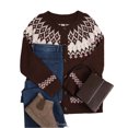 thumbnail image 1 of Cardigans for Women Fair Isle Sweaters Button Down Long Sleeve Open Front Fall Sweaters Knit Cardigans S-XL Alsol Lamesa, 1 of 5