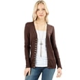 thumbnail image 1 of Cardigans for Women Long Sleeve Cardigan Knit Snap Button Sweater Regular & Plus, 1 of 2