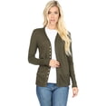 thumbnail image 1 of Cardigans for Women Long Sleeve Cardigan Knit Snap Button Sweater Regular & Plus, 1 of 2