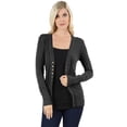 thumbnail image 1 of Cardigans for Women Long Sleeve Cardigan Knit Snap Button Sweater Regular & Plus, 1 of 2