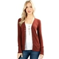 thumbnail image 1 of Cardigans for Women Long Sleeve Cardigan Knit Snap Button Sweater Regular & Plus, 1 of 2
