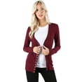 thumbnail image 1 of Cardigans for Women Long Sleeve Cardigan Knit Snap Button Sweater Regular & Plus, 1 of 2