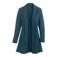thumbnail image 1 of cardigans for women long sleeve swingy midweight sequin cardigan sweater w/pocket-deapest teal (small), 1 of 5