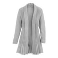 thumbnail image 1 of cardigans for women long sleeve midweight swingy knit cardigan sweater w/pocket-dove grey (medium), 1 of 5