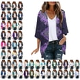 thumbnail image 1 of Cardigans for Women Plus Size 2026 Summer Fashion Cardigan Casual Print Overcoat Spring Printed Top, 1 of 6