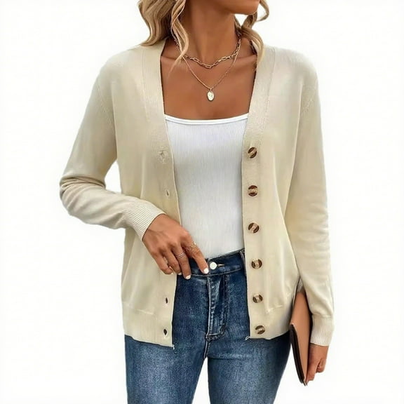 Cardigans for Women Plus Size Long Sleeve Button Down Sweaters Open Front Knit Cardigan Outerwear Coats