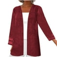 thumbnail image 1 of Cardigans for Women Plus Size Long Sleeve Casual Solid Color Open Front Lightweight Cardigan Coat, 1 of 5