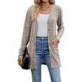 thumbnail image 1 of Cogild Cardigans for Women Long Sleeve Ribbed Knit Button Down Lightweight Cardigan Sweater with Pockets for Fall, 1 of 9