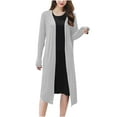 thumbnail image 1 of Cardigans for Women Trendy Elegent Casual Cozy Clothing Long Sleeve Lightweight Jacket Open Front Jacket Fall Fashion Loose Gray XL, 1 of 6