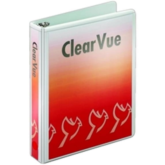 Cardinal 7100 Mini ClearVue Round Ring Binder; 1 in; 8.5 in x 5.5 in; White - Case Package of 12