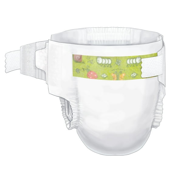 Cardinal 88083100 Curity Baby Heavy-Absorbent Diaper, Fun Graphics Print - Size 2 - Pack of 34