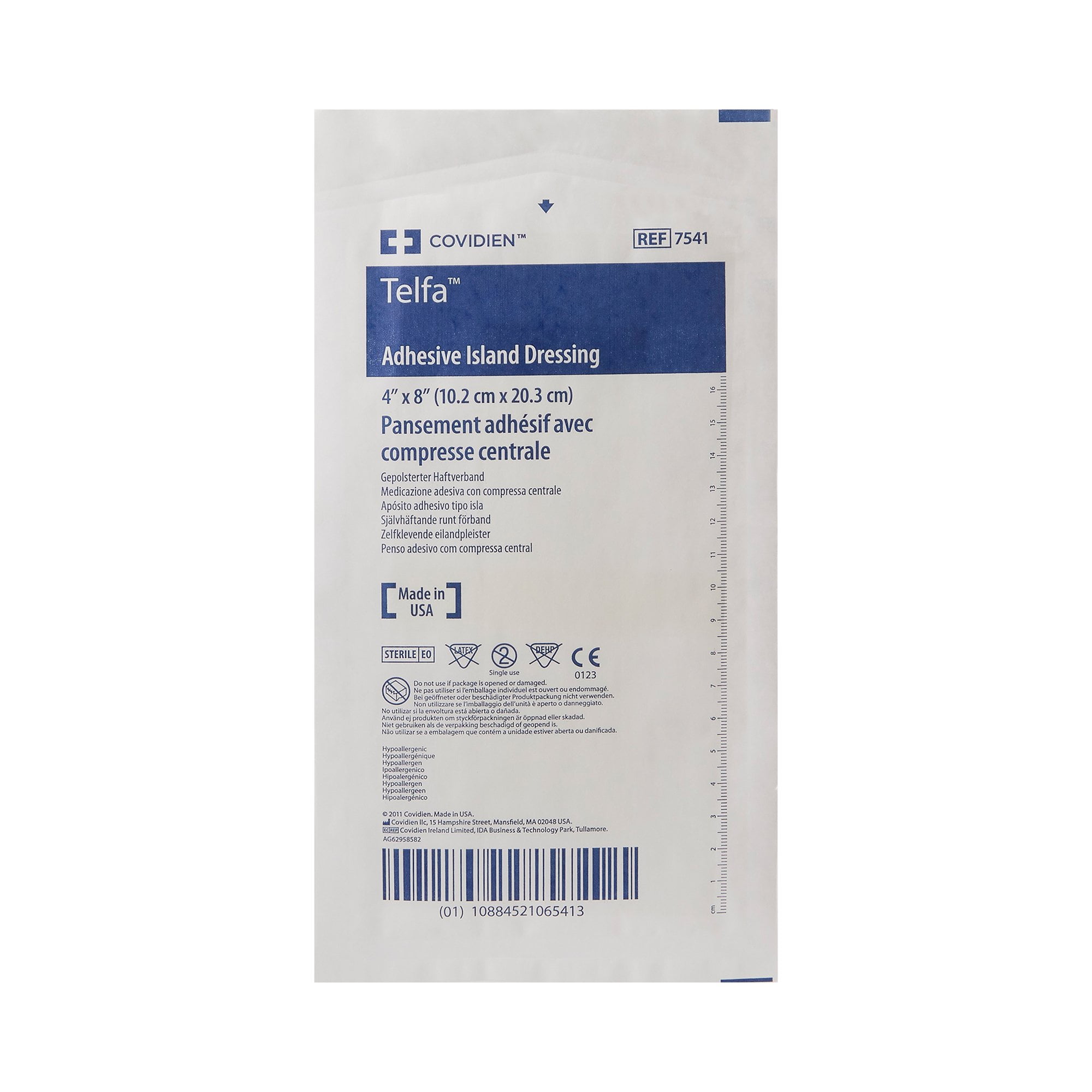 Cardinal Telfa Adhesive, Sterile First Aid Gauze Pads Box Set 4" x 8" 25 Count