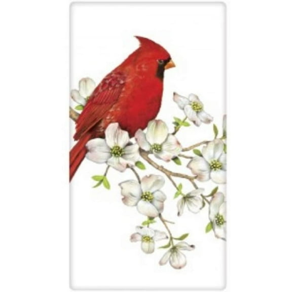 Cardinal And Dogwood Spring Flour Sack Towel