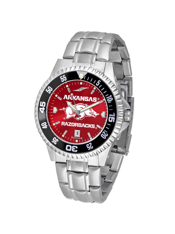 Cardinal Arkansas Razorbacks Competitor Steel AnoChrome Color Bezel Watch