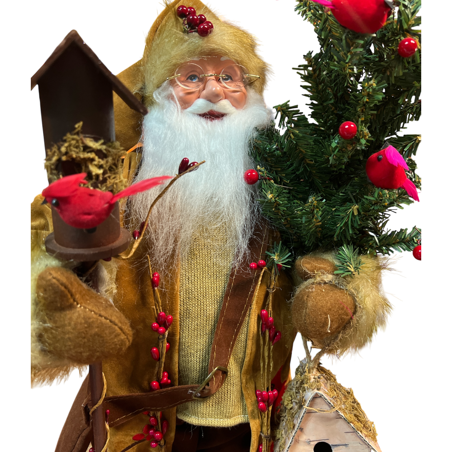 Cardinal & Berries Woodland Santa - Walmart.com