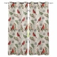 thumbnail image 1 of Cardinal Bird Blackout Curtains for Bedroom Living Room Darkening Curtains 90 Inch Holly Branches Berry Winter Beige Black Out Window Curtain Privacy Window Treatment Grommet Drapes 52"x90"x2, 1 of 9