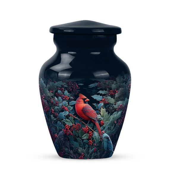 Cardinal Bird Cremation Urns for Adult Ashes Women and Men – Small Containers Keepsake for Cremains – Decorative Urns for Burial and Cremation – Funeral Urn for Ashes Adult Male Small – 3 Inch
