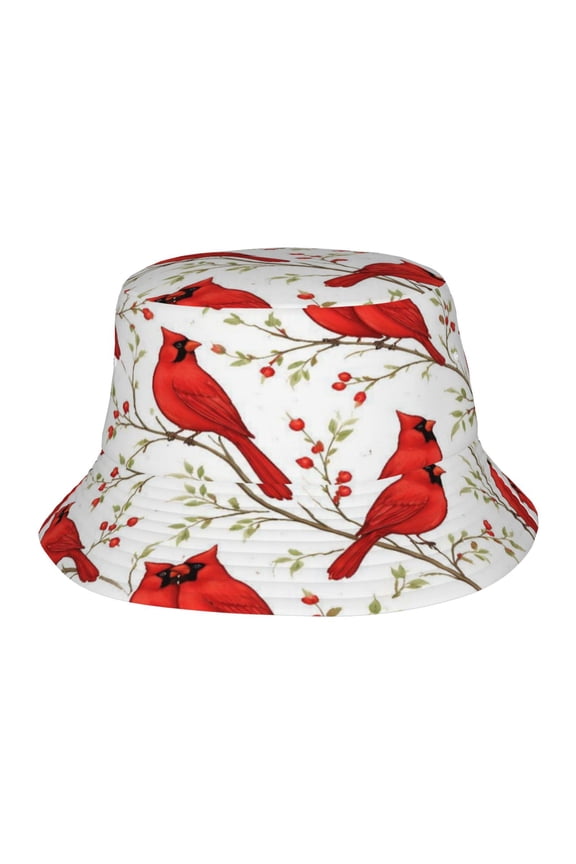 Cardinal Bird Fisherman's Hat Lightweight and Breathable Sun Hat Suitable for Both Men and Women