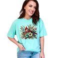 thumbnail image 1 of Cardinal Bird Floral Shirt Men Women Gift Christmas Shirt Nature Lovers Graphic Tees Vintage Style Art Large Print Tee, Chalky Mint Comfort Colors T-Shirt, Medium, 1 of 1