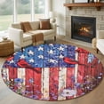 thumbnail image 1 of Cardinal Bird Flower Washable Round Area Rug 6 ft, 4th of July, Soft Non Slip Rugs Stain Repellent Indoor Felt Carpet for Living Dining Room Bedroom Home Office, 1 of 9