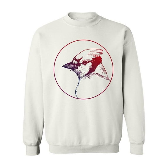 Cardinal Bird Head Design Sweatshirt Men -Image by Shutterstock, Male Medium