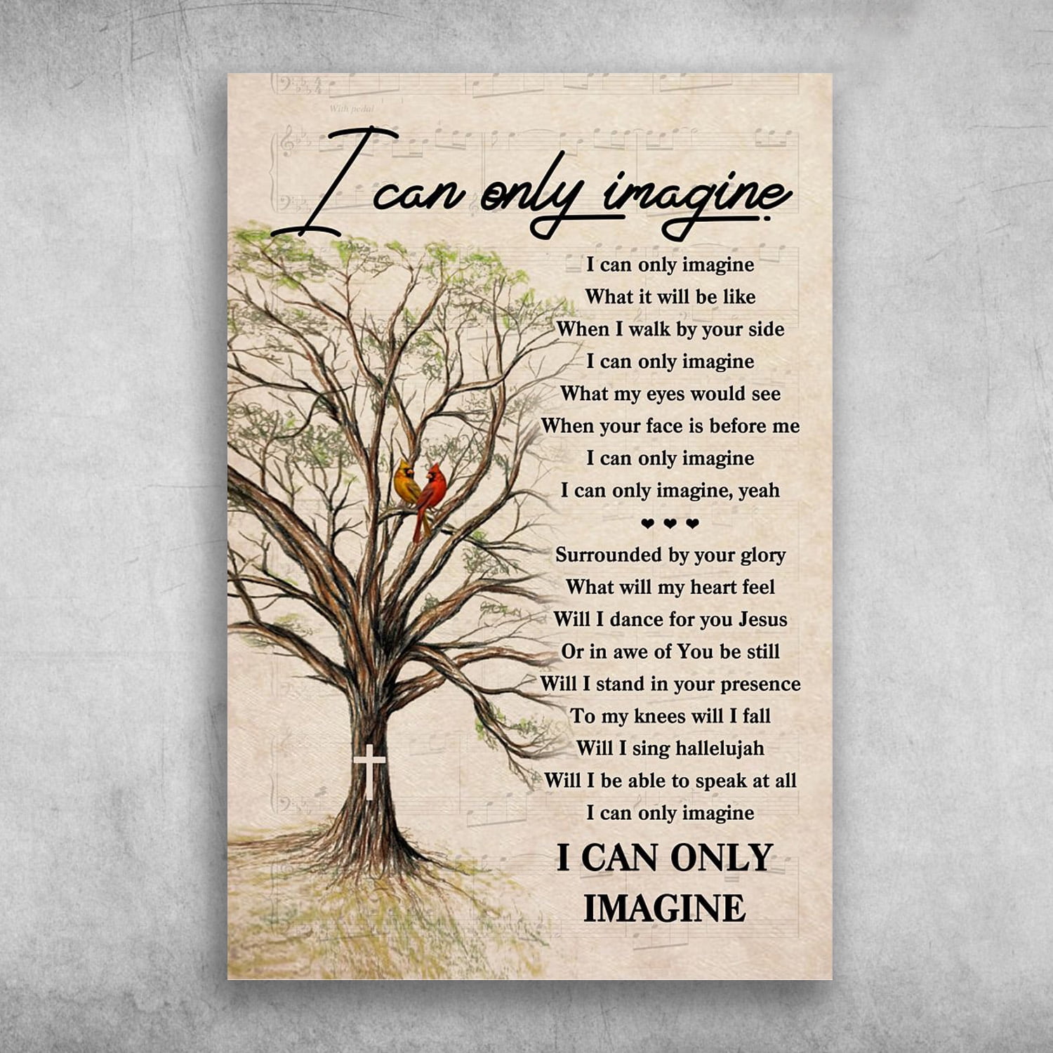 Cardinal Bird - I Can Only Imagine, What It Will Be Like, When I Walk ...