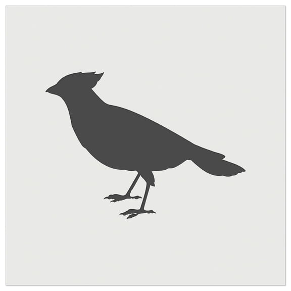 Cardinal Bird Standing Solid DIY Cookie Wall Craft Stencil - 9.0 Inch