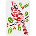 1pc Cardinal Bird Stencil 11.7x8.3 inch Plastic Cardinal Bird Painting