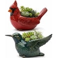thumbnail image 1 of Cardinal Bird Succulent Planter – Red Resin Cardinal Outdoor Decor Planter – Decorative Animal Flower Pot for Garden, Patio, Balcony – Gift for Bird Lovers (Red & Rreen), 1 of 5