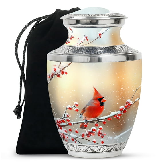 Cardinal Bird Urn, Cremation Urns for Women, Urns for Human Ashes Adult Female, Large Urns for Human Ashes Adult, Cremation Urns for Human Ashes, Urn for Ashes Adult Male(Size - 10inch)