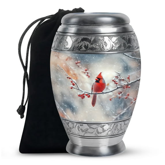 Cardinal Bird Urn, Large Urns for Human Ashes, Cremation Urns for Burial, Urn for Ashes for Women, Urns for Human Ashes Adult man, Mini Urn for Ashes Adult Male (Size - 10inch)