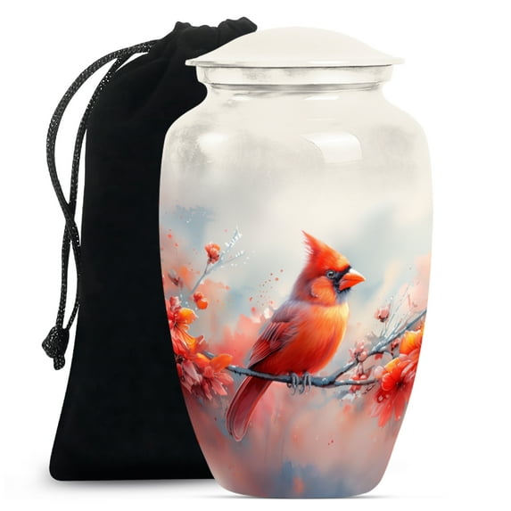 Cardinal Bird Urn for Ashes Adult Male, Funeral Urns For Adult Ashes Men, Urn for Ashes for Women, Large Urns for Human Ashes (Size - 10inch)