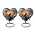 thumbnail image 1 of Cardinal Bird Urns For Ashes For Women, Small Keepsake Urn, Funeral Urns For Ashes Adult Male, Cardinal Keepsake Urn, Elegant Memorial Urns, Portable Urns For Ashes, Adult Urn 3 Inch, Set Of 2, 1 of 5