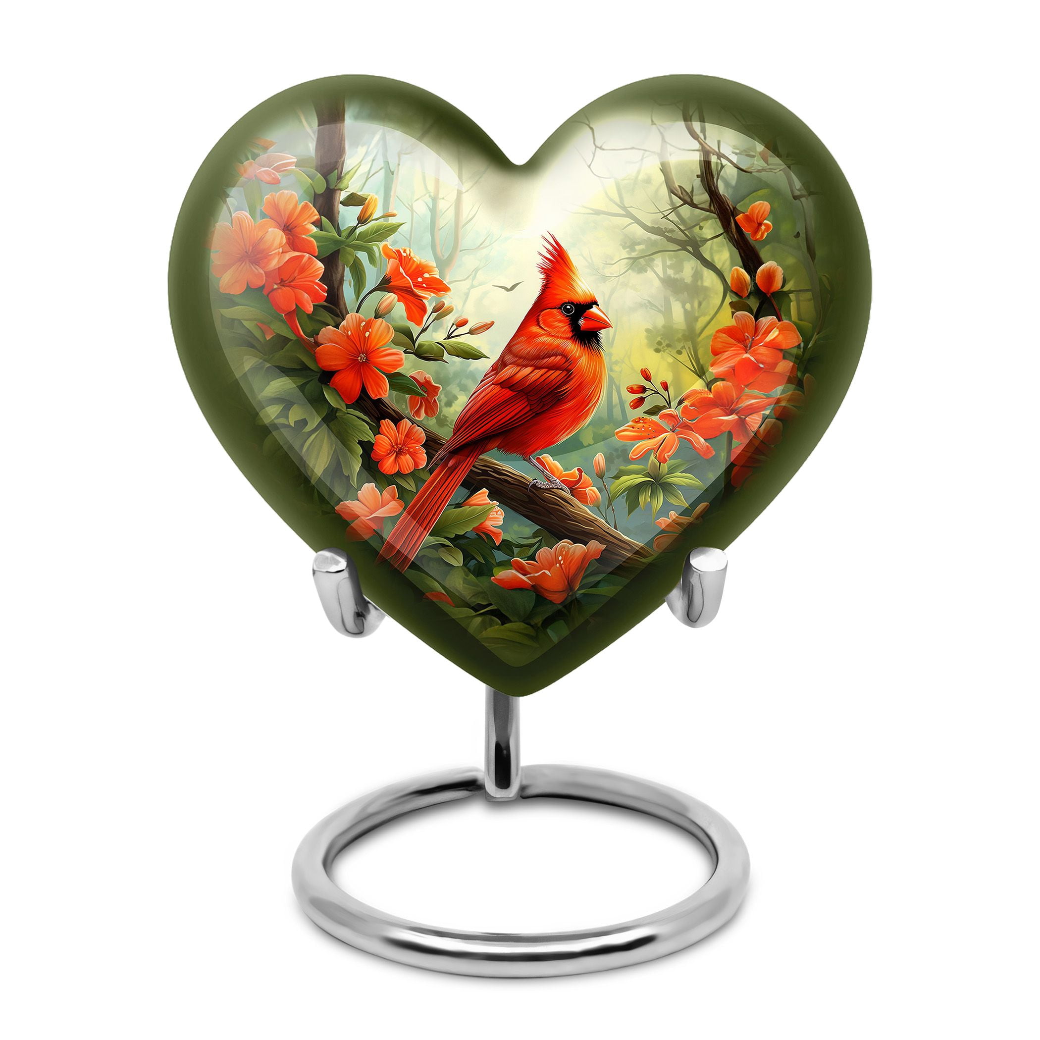 Cardinal Bird Urns For Cremation Ashes Mother, Little Keepsake Urn, Memorial Urns For Human Ashes, Small Urns For Ashes, Funeral Urns For Ashes Adult Male, Elegant Cremation Urns 3 Inch, 1 Pc