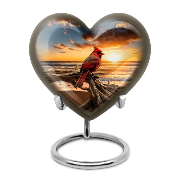 Cardinal Bird Urns For Cremation Ashes Mother, Small Memorial Urn, Mini Funeral Urns For Human Ashes Adult, Keepsake Cremation Urns, Burial Urn For Ashes, Decorative Urns 3 Inch, 1 Pc