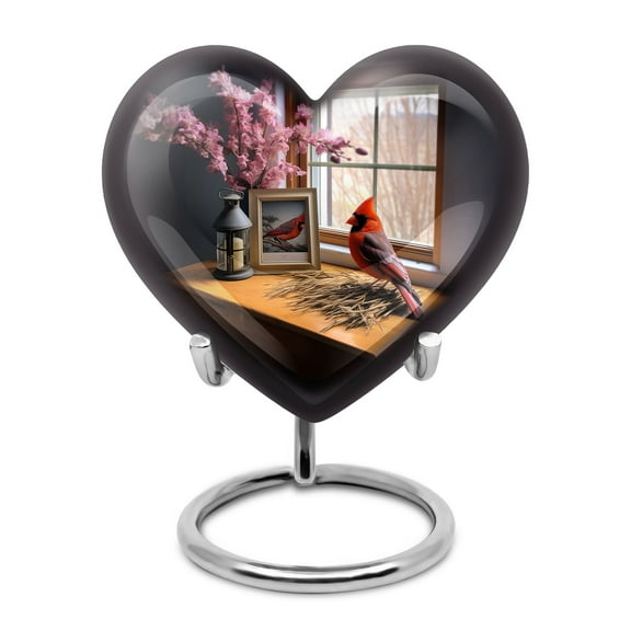 Cardinal Bird Urns For Dad Ashes, Tiny Keepsake Urn, Cremation Urns For Human Ashes Adult Female, Burial Urns For Adult Ashes, Urns For Ashes Adult Male, Elegant Cremation Urns 3 Inch, 1 Pc