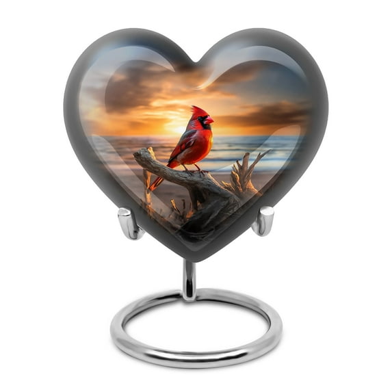 Cardinal Bird Urns For Women, Mini Cremation Urn, Mom Urn For Ashes For Women Cardinal, Memorial Keepsake Urns, Burial Urns For Human Ashes Adult Female, Small Decorative Urns 3 Inch, 1 Pc