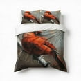 thumbnail image 1 of Cardinal Bird Winter Greenery Bedding Set 3 Pcs Soft Microfiber Quilt Cover For Bedroom Decor, Comforter Cover With 2 Pillowcase, 1 of 5