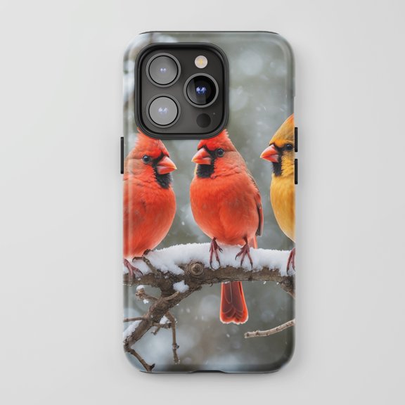 Cardinal Birds For All iPhone Series Tough Phone Case Nature Photography
