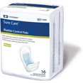thumbnail image 1 of Cardinal Bladder Control Pad Sure Care 12-1/2 Inch Length Heavy Absorbency Polymer One Size Fits Most Unisex Disposable Bag of 16, 1 of 1