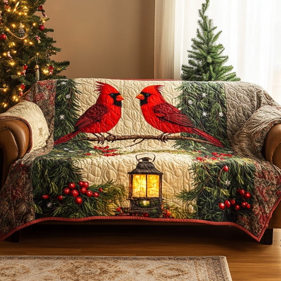Cardinal Blessings Quilted Sofa Cover - Walmart.com