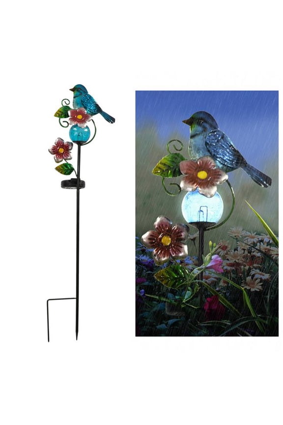 Cardinal & Blue Jay Solar Light Garden Stake
