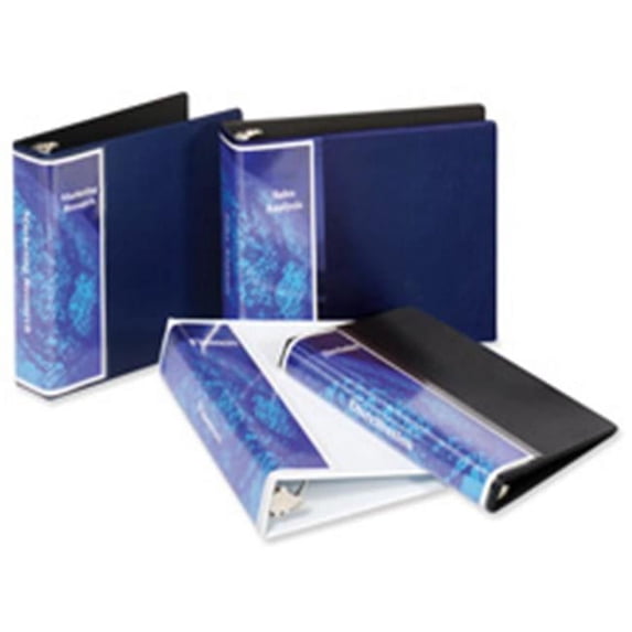 Cardinal Brands- Inc CRD16901CB Vinyl SpineVue Ring Binder- 3in. Capacity- 11in.x8-.50in.- Black