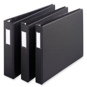 Cardinal Brands- Inc Slant-D Reference Binder- 3-Ring- 1in. Capacity- 11in.x17in.- BK