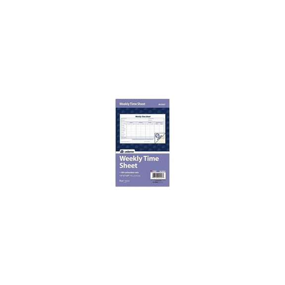 Cardinal Brands NC9507 Weekly Time Sheets, Two-part Carbonless, 8.5 X 5.5, 100 Forms Total
