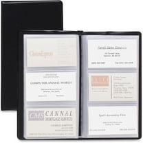 Cardinal Business Card File, Black, 72 Slots