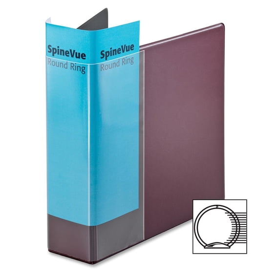 Cardinal, CRD16958CB, Spine Vue Locking Round Ring Binders, 1 / Each, Maroon